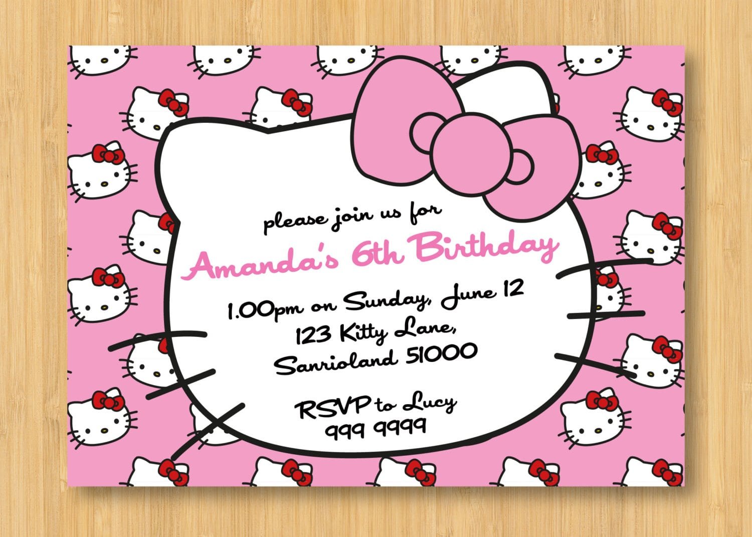 Hello Kitty Birthday Invitations Printable Free â Invitation